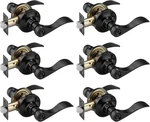 Ncl 6 Pack Black Door Handle Interior, Wave Lever Knob With Lock, P.... Fixed Price $73.95.