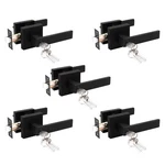 5 Entry Door Lever With Lock And Key,entrance Pack, Black. Fixed Price $132.68.