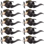 Knobwell 10 Pack Oil Rubbed Bronze Door Handle, Privacy Lever Bath. Fixed Price $206.95.