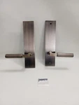 Signature Hardware Satcher Dummy Entrance Door Set, Left Hand, Antique Brass. Fixed Price $89.78.