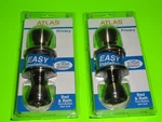 (2X) Atlas Antique Brass Bed Bath Button Lock Privacy Tulip Doorknob Handle. Fixed Price $32.95.
