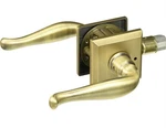 Baldwin Reserve Decorative Privacy Traditional Square Rose Satin Brass & Black. Fixed Price $79.00.