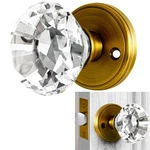 Gold Crystal Door Knob, Glass Knobs Interior Non-locking Set, Brass Anti.... Fixed Price $42.13.