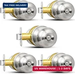 Sopoby Privacy Knob, 5 Pack Brushed Nickel Round Keyless Doorknobs Interior. Fixed Price $41.24.