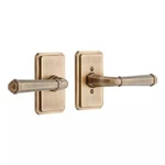 Signature Hardware Matteen Left Hand Solid Brass Passage Door Set, Antique. Fixed Price $99.95.