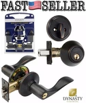Dynasty Hardware Heritage Front Door Keyed Entry Lever & Deadbolt Combo *new*. Fixed Price $39.84.