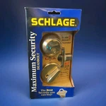 Schlage Deadbolt Locks Maximum Security Sided Keyed Gold New. Fixed Price $29.99.