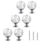Octinpris 6PCS Clear Crystal Glass Door Knobs ROUND-6PACK, Transparent. Fixed Price $16.31.