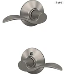 Schlage F10 Mnh 619 Dual Option Latch Lever Lockset Mechanical Passage. Fixed Price $22.99.