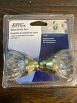 First Watch Glass Knob Set Polished Brass 1140-SN New. Fixed Price $14.40.