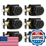 Brotima 6 Pack Black Door Knobs Interior Closet Passage Non-locking Matte. Fixed Price $63.31.