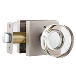 Crystal Door Knobs - Brushed And Satin Nickel Interior Privacy With Loc.... Fixed Price $65.19.