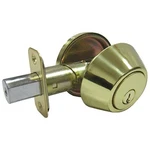 Single-cylinder Deadbolt, Polished Brass DL71 Kd. Fixed Price $27.24.