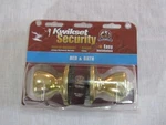 Nip Kwikset Security Bed & Bath Door Knob 93000-971, Polished Brass, 2003 Rr. Fixed Price $14.95.