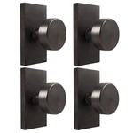 Hiemey Oil Rubbed Bronze Dummy Door Knobs 4 Pack Modern Rectangle Closet Handles. Fixed Price $58.43.