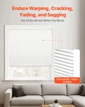 Mini Blinds, 43.3" W X 48" H, 1" Slat Size, Cordless Horizontal Light Filtering. Fixed Price $55.10.