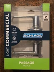 Schlage Elan Passage Door Handle Lever Hall/closet Commercial Satin Chrome. Fixed Price $24.99.