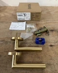 Emtek 5209STUUS4LH Stuttgart Left Handed Privacy Door Lever Set,satin Brass Read. Fixed Price $69.99.