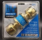 Defiant 332-216 Privacy Door Knob Lockset Polished Brass Bed Bath New Sealed. Fixed Price $14.95.