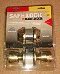 Vtg Black & Decker Safe Lock Keyed Entry Deadbolt Brass Door Latch Handle Nos. Fixed Price $15.00.