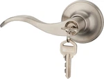 1 Pack Of Henyin Wave Lever Keyed Entry Lock/door Knob Hardware Handle. Fixed Price $29.67.