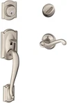 Schlage Camelot Single Cylinder Handleset, Satin Nickel F60 619 Fla Lh. Fixed Price $47.99.