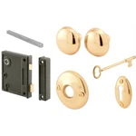 Prime Line 2437 Antique Brass Vertical Trim Lock Set For Interior Doors. Fixed Price $25.09.