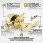 Bgw 83802ET-PB Lever Handle Entry Door / Exterior Lock Set With Keys. Fixed Price $17.99.
