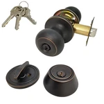 New Doorknob & Deadbolt Lock Set Keyed Cylinders 6 Keys Entry Ext/int KW1 Orb. Fixed Price $29.54.