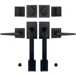Double Matte Black French Door Handle Set With Deadbolt & Lever Hisafe Halifax. Fixed Price $179.99.
