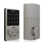 Honeywell Door Locks, Electronic Deadbolt With Touchscreen Satin Nickel. Fixed Price $70.00.