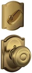 Schlage F59-GEO-CAM Georgian Single Cylinder Interior Pack Brass. Fixed Price $86.94.