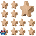 Morobor 12PCS Star Shaped Wooden Knobs Single Hole Beech Handles. Fixed Price $40.86.