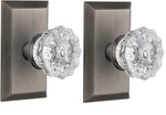 Nostalgic Warehouse Studio Plate & Crystal Glass Door Knob Privacy 2.75" Pewter. Fixed Price $69.99.