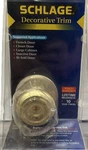 Schlage Non-turning Decorative Trim Door Knob Bright Brass FINISH#F170 GEO605. Fixed Price $7.16.
