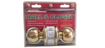 Mountain Security Brass Hall & Closet Door Knob Adjustable Latch. Fixed Price $9.60.