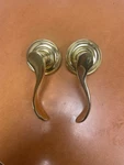 Baldwin Curve Single Dummy Door Lever With Traditional Round Rose - 2 Sets. Fixed Price $50.00.