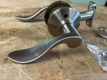 Schlage Accent Hall & Closet Door Lever Handle Knob Satin Nickel. Fixed Price $10.00.