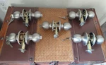Set Of 5 Defiant Saturn Stainless Steel Keyed Entry Door Knobs. Fixed Price $45.50.