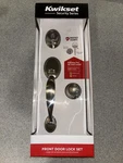 Kwikset Dakota Satin Nickel Door Handleset W/ Polo Knob & Smartkey. Fixed Price $89.00.
