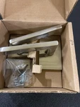 Emtek 5052HLOUS15LH Helios Dummy Door Lever Set With Rect. Rose - Satin Nicke. Fixed Price $104.99.