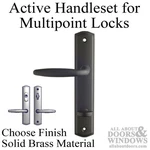 Amesbury 800C Active Keyed Handle Set Multipoint Lock Solid Brass Regency. Fixed Price $295.65.