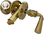 Qcaa Solid Storm Door Latch, Polished Brass, Made In Taiwan, 1 Pack. Fixed Price $37.12.