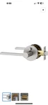 Okun Muse 1-PACK Brushed Nickel Privacy Door Levers Push Button Lock, Reversible. Fixed Price $30.00.