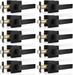 10 Pack Matte Black Door Handles Privacy Levers, Heavy Duty Bed Bath. Fixed Price $155.79.