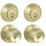 Defiant Brandywine Polished Brass Single Cylinder Keyed Entry Project Pack. Fixed Price $34.99.