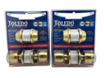 Toledo Entry Door Knob & Deadbolt Combo Polished Brass CV1501-MA-US3 Lot Of 2. Fixed Price $39.95.