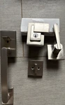 Baldwin Prestige Spyglass Handleset With Lever Lock Cover Satin Nickel. Fixed Price $175.00.