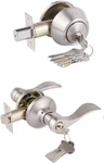 Gobrico Keyed-alike Door Levers Double Cylinder Deadbolts Combination 2-PACK Set. Fixed Price $15.55.