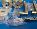Baldwin PV.TUB.R.CRR.044.6L.DS, Tube Privacy Lever Set, Lifetime Satin Brass. Fixed Price $60.04.